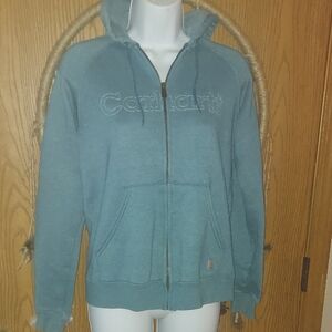 Carhartt Teal Full-Zip Hoodie